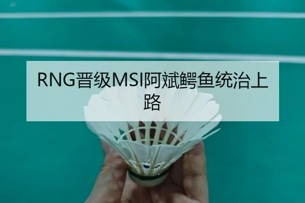 RNG晋级MSI阿斌鳄鱼统治上路